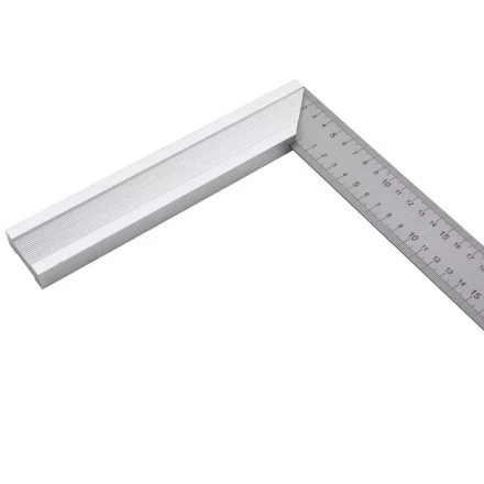 Угольник стальной 400 мм, нержавеющая сталь, градуировка, алюминиевое основание Denzel 32398 купить в Кургане