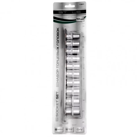 Набор универсальных торцевых головок 1/2 SpLine CrV 10 шт 10-22 мм Stels 13641 купить в Кургане