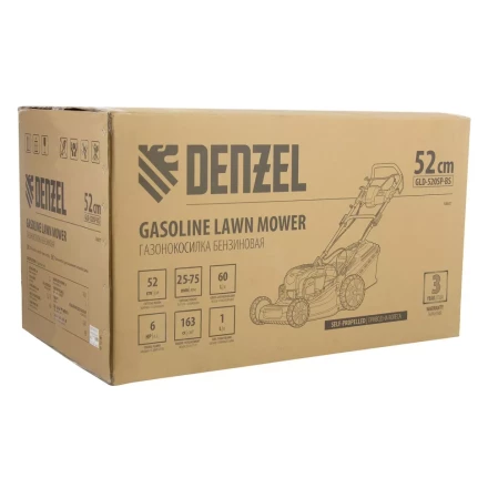 Газонокосилка бензиновая GLD-520SP-BS, 163 см3, Briggs Stratton, ширина 52 см, привод, 60 л Denzel 58807 купить в Кургане