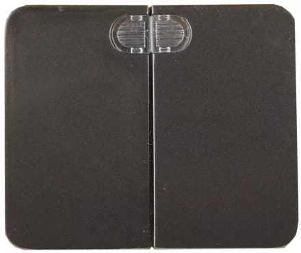 Выключатель СВЕТОЗАР &quot;ГАММА&quot; с подсветкой, двухклавишный, без вставки и рамки, цвет темно-серый металлик, 10A/~250B SV-54135-DM купить в Кургане