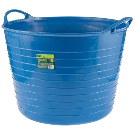 Ведро гибкое сверхпрочное,  28 л, синее, Россия, Сибртех 67523 купить в Кургане