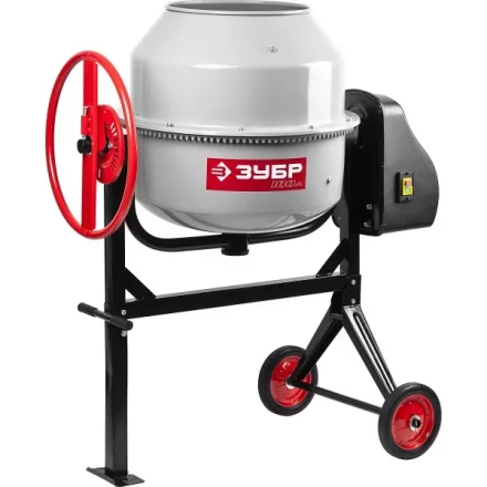 Бетоносмеситель ЗУБР, чугунный венец, 180л, 650Вт ЗБСЭ-180 купить в Кургане