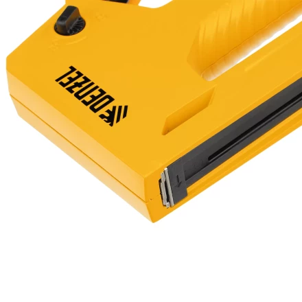 Степлер мебельный Denzel 40214, алюминиевый корпус, тип 53, 6-14 мм, тип 300, 15 мм, тип 500, 15 мм купить в Кургане