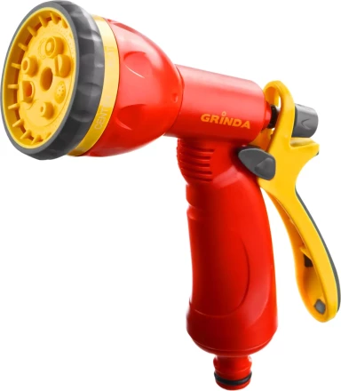 Распылитель GRINDA поливочный пластиковый, тип пистолетный, 8 позиционный 8-427370_z02 купить в Кургане