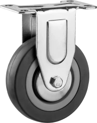 Колеса неповоротные из литой резины с полипропиленовым диском серия МАСТЕР