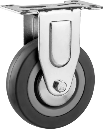 Колеса неповоротные из литой резины с полипропиленовым диском серия МАСТЕР купить в Кургане