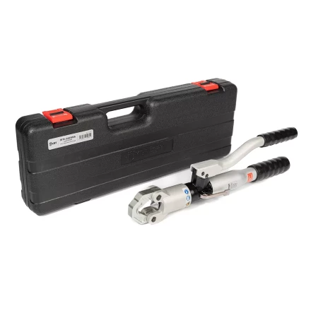 Пресс гидравлический ручной безматричный КВТ ПГРс-240 БМА из алюминиевого сплава с механизмом АСД для опрессовки наконечников до 240 мм2 (101937) купить в Кургане