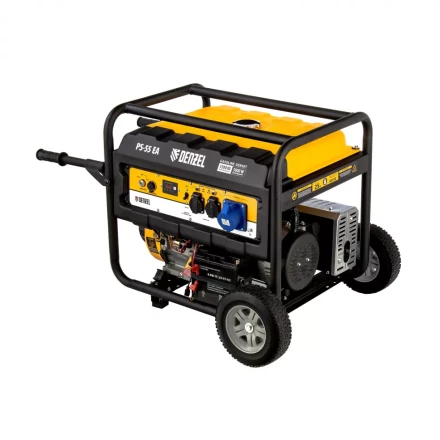Генератор бензиновый PS 55 EA, 5.5 кВт, 230 В, 25 л, коннектор автоматики 5 PIN, электростартер Denzel 9468743 купить в Кургане