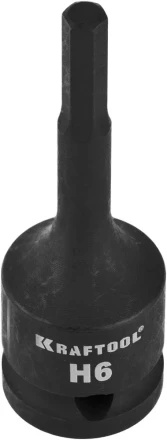 Торцовая головка KRAFTOOL &quot;INDUSTRIE QUALITAT&quot; ударная (1/2&quot;), HEX, Cr-Mo, фосфатированная, H6 27950-06_z01 купить в Кургане