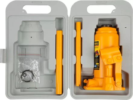 Домкрат STAYER "PROFI" гидравлический бутылочный, в кейсе, 8т, 200-385мм 43160-8-K купить в Кургане