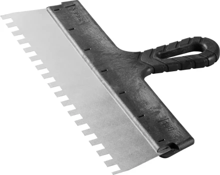 Шпатель ЗУБР &quot;МАСТЕР&quot; ФАСАДНЫЙ, нержавеющее полотно, 350мм, зуб 10х10мм 10078-35-10 купить в Кургане