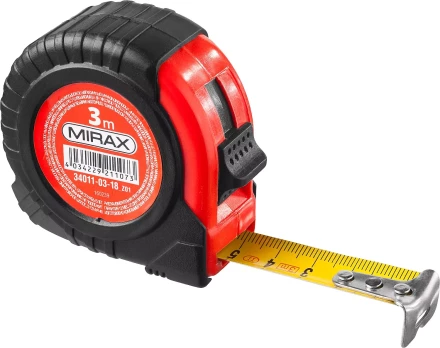 Рулетка MIRAX, обрезиненный пластиковый корпус, 3м/18мм 34011-03-18_z01 купить в Кургане