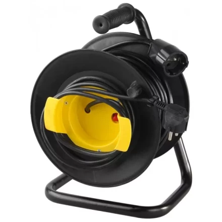 Удлинитель электрический с заземлением на катушке, евро, 1 гнезда, 50м, СВЕТОЗАР SV-55079-50 купить в Кургане