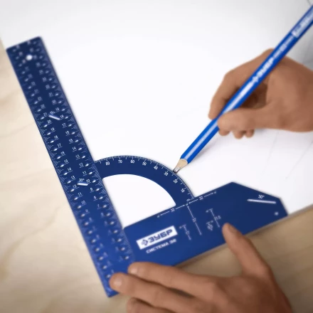 ЗУБР Система-32, разметочный мебельный угольник, Профессионал (34398-30) купить в Кургане