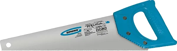 Ножовка для работы с ламинатом "PIRANHA",360 мм,15-16 TPI,зуб-2D,каленый зуб,пласт.рук-ка GROSS 24121 купить в Кургане