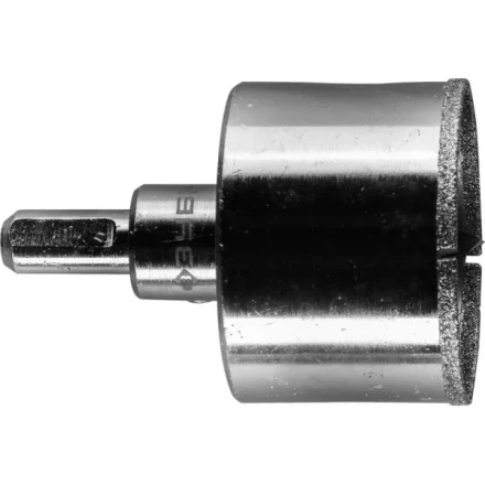 Коронка ЗУБР алмазная в сборе по кафелю, керамике с центрирующим сверлом и имбусовым ключом, зерно 60, 53мм 29850-53 купить в Кургане