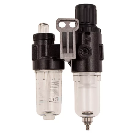 Блок подготовки воздуха регулятор-фильтр-лубрикатор FLR1500, 10 бар, 1500 л/мин, 1/4&quot; Denzel 57469 купить в Кургане