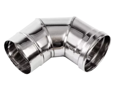 Колено дымохода 90 гр из нержавеющей стали (Диаметр 150 мм) для теплогенераторов BALLU EC, EC/S, PHOEN, PHOEN/S, JUMBO, FARM, SP, CONFORT купить в Кургане
