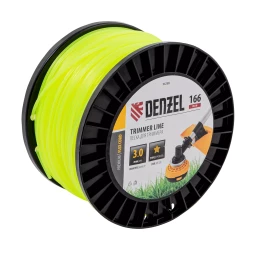 Леска для триммера звезда Denzel, 3,0мм х 166м, на DIN катушке FLEX CORD, 96288