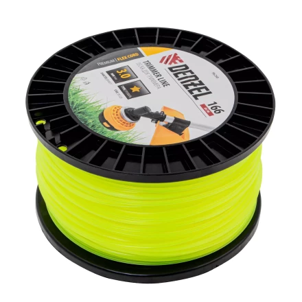 Леска для триммера звезда Denzel, 3,0мм х 166м, на DIN катушке FLEX CORD, 96288 купить в Кургане