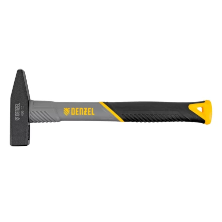 Молоток слесарный, 400 г Denzel, кованый, фибергласовая рукоятка c TPR покрытием 10484 купить в Кургане