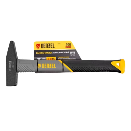Молоток слесарный, 400 г Denzel, кованый, фибергласовая рукоятка c TPR покрытием 10484 купить в Кургане