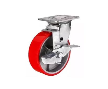 Колесо большегрузное поворотное SCpb 93 75 мм полиуретановое с тормозом (N) 1027132 купить в Кургане