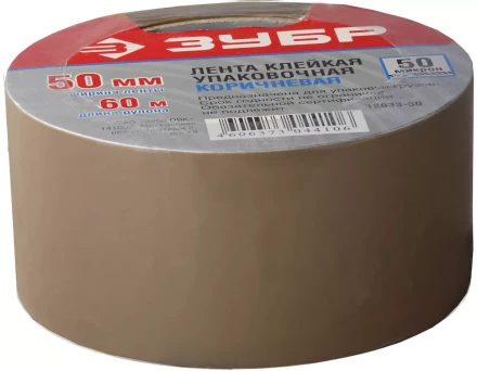 Лента ЗУБР &quot;МАСТЕР&quot; клеящая, коричневая, 25мм х 60м 12033-25 купить в Кургане