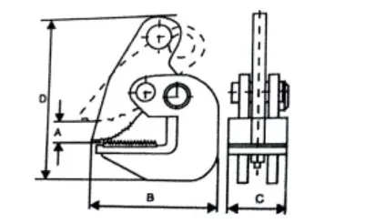 Захват для горизонтального подъема листового металла DHQ-5.0 купить в Кургане