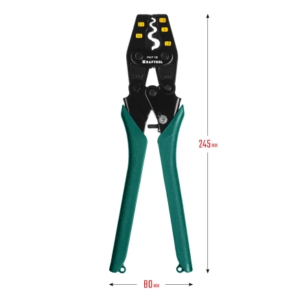 Пресс-клещи PKF-16 усиленные, для неизолированных медных наконечников и гильз 45466 купить в Кургане