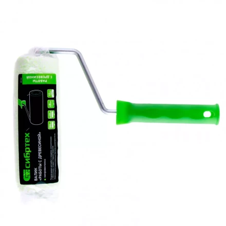 Валик &quot;Работы с древесиной&quot; 180 мм ворс 12 мм D 48 мм D ручки 8 мм микроволокно Сибртех 80182 купить в Кургане