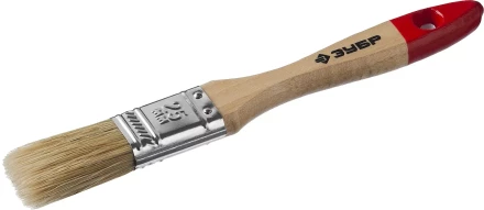 Кисть плоская  ЗУБР &quot;УНИВЕРСАЛ-МАСТЕР&quot;, натуральная щетина, деревянная ручка, 25мм 4-01003-025 купить в Кургане