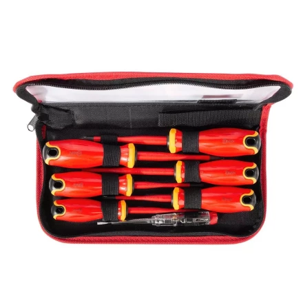 Набор диэлектрических отверток КВТ VDE НИО-2207 PZ/FL сталь S2, профиль SL, PH, PZ/FL, 7 шт. (103018) купить в Кургане