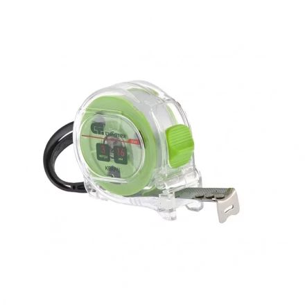 Рулетка Кварц, прозрачный корпус, амортизатор, 3 м х 16 мм  СИБРТЕХ 32520 купить в Кургане