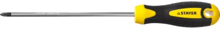 Отвертка STAYER &quot;MASTER&quot; &quot;ТECHNO&quot;, двухкомпонентная рукоятка, магнитный наконечник, Cr-V, PH1x150мм 2508-1-15_z02 купить в Кургане