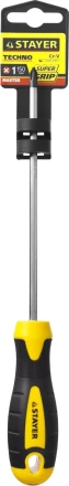Отвертка STAYER &quot;MASTER&quot; &quot;ТECHNO&quot;, двухкомпонентная рукоятка, магнитный наконечник, Cr-V, PH1x150мм 2508-1-15_z02 купить в Кургане