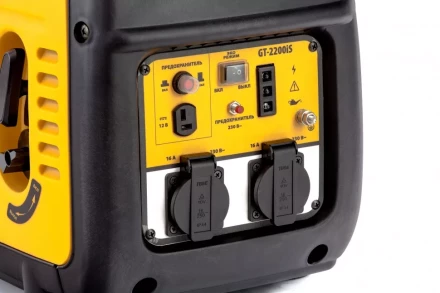 Генератор инверторный GT-2200iS, 2.2 кВт, 230 В, бак 4 л, закрытый корпус, ручной старт Denzel 94702 купить в Кургане