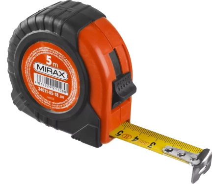 Рулетка MIRAX, обрезиненный пластиковый корпус, 5м/18мм 34011-05-18_z01 купить в Кургане