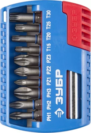 ЗУБР 11 шт, набор бит с магнитным адаптером (26051-H11) купить в Кургане