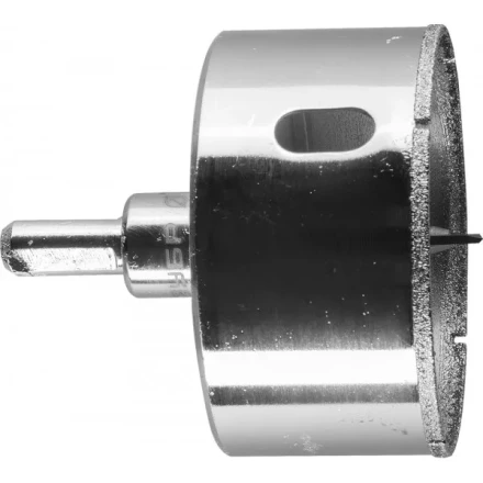 Коронка ЗУБР алмазная в сборе по кафелю, керамике с центрирующим сверлом и имбусовым ключом, зерно 60, 60мм 29850-60 купить в Кургане