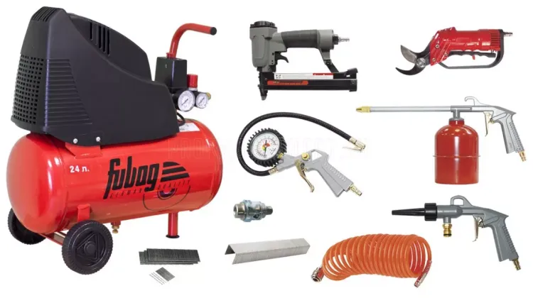 Компрессор безмасляный поршневой прямой FUBAG GARDEN MASTER KIT 9предметов купить в Кургане