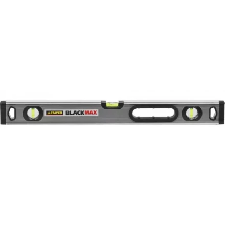 Уровень STAYER &quot;PROFESSIONAL&quot; &quot;BlackMax&quot; коробчатый усиленный с ручками, утолщенный особопроч профиль, 0,5мм/м, 3 ампулы, 60см 3475-060 купить в Кургане