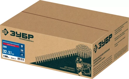 ЗУБР CRN 32 х 3.1 мм, барабанные гвозди кровельные оцинкованные, 7200 шт (305385-32) купить в Кургане