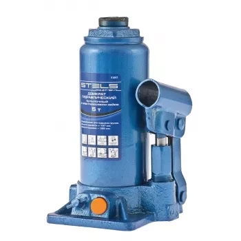 Домкрат гидравлический бутылочный 5 т h подъема 197–382 мм STELS 51097 купить в Кургане
