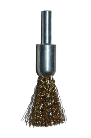Щетка для дрели ф25мм концевая сталь латунированная Энкор 51504 купить в Кургане