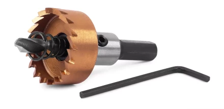 HSS-TiN коронка MESSER  27мм с центр. сверлом и толкающей пружиной для  лист. материала  до 2 мм ц/х купить в Кургане