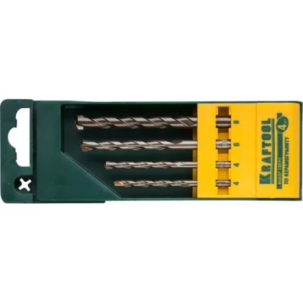 Набор KRAFTOOL &quot;EXPERT&quot; Сверла по керамограниту, цилиндрический хвостовик, в боксе, 4шт 29170-H4 купить в Кургане