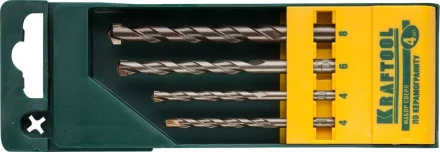 Набор KRAFTOOL &quot;EXPERT&quot; Сверла по керамограниту, цилиндрический хвостовик, в боксе, 4шт 29170-H4 купить в Кургане