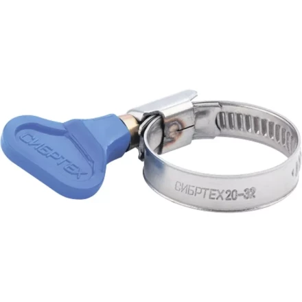 Хомуты металлические элемент крепления с формой ключа 40-60 мм 50 штук в упаковке Сибртех 47553 купить в Кургане