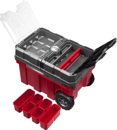 Ящики для инструмента на колесах МЕГА-БОКС серия ПРОФЕССИОНАЛ цвет черный купить в Кургане